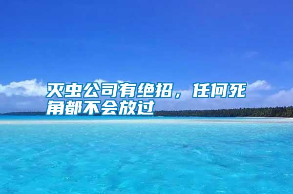 滅蟲(chóng)公司有絕招，任何死角都不會(huì)放過(guò)