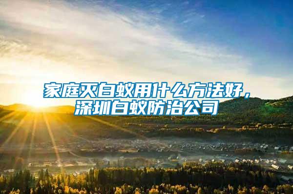 家庭滅白蟻用什么方法好，深圳白蟻防治公司