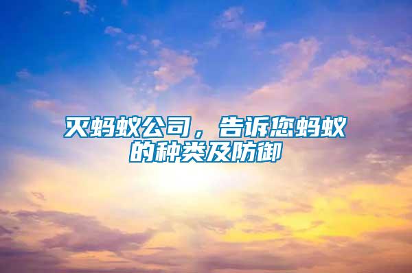 滅螞蟻公司，告訴您螞蟻的種類及防御