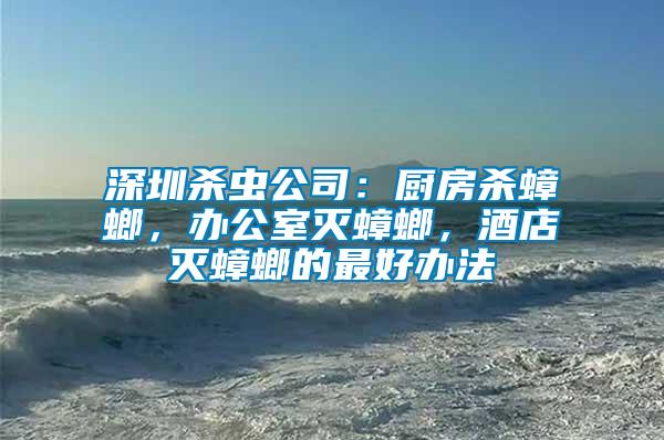 深圳殺蟲公司：廚房殺蟑螂，辦公室滅蟑螂，酒店滅蟑螂的最好辦法