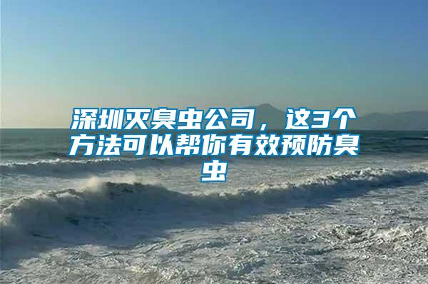 深圳滅臭蟲公司，這3個(gè)方法可以幫你有效預(yù)防臭蟲