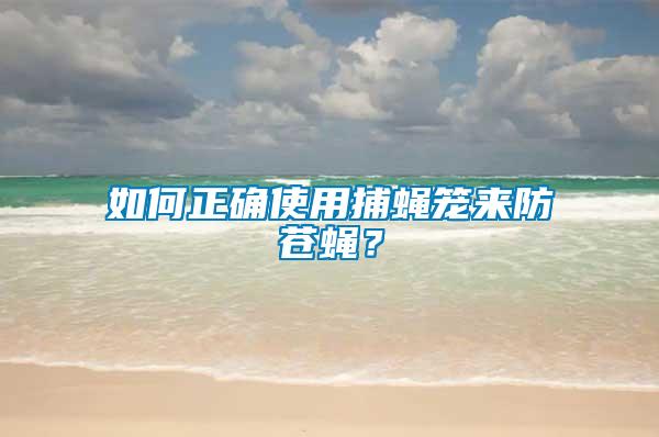 如何正確使用捕蠅籠來防蒼蠅？