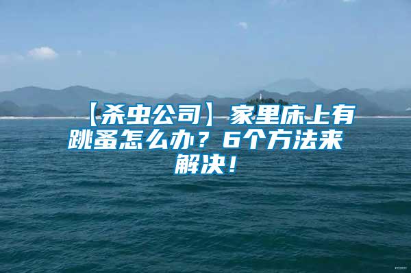 【殺蟲公司】家里床上有跳蚤怎么辦？6個(gè)方法來解決！