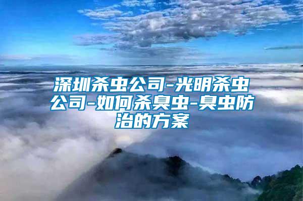 深圳殺蟲公司-光明殺蟲公司-如何殺臭蟲-臭蟲防治的方案