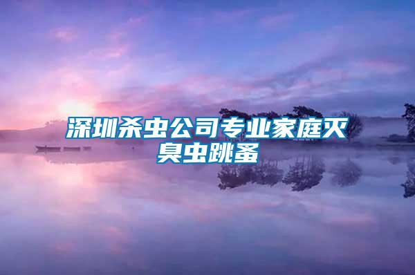 深圳殺蟲公司專業(yè)家庭滅臭蟲跳蚤