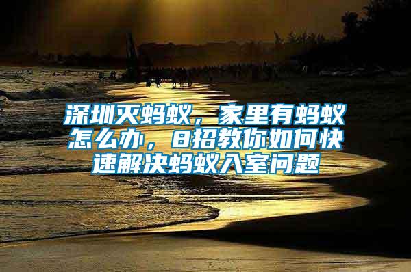 深圳滅螞蟻，家里有螞蟻怎么辦，8招教你如何快速解決螞蟻入室問題