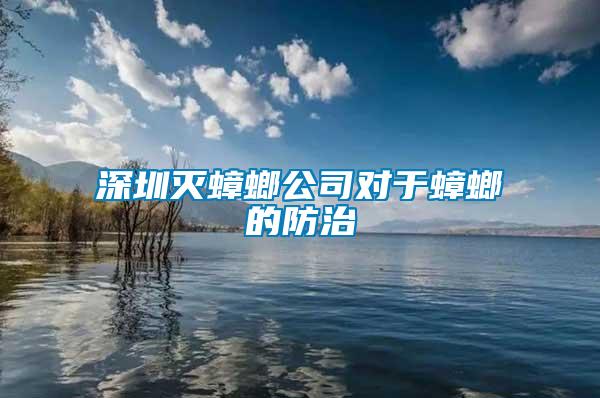 深圳滅蟑螂公司對于蟑螂的防治