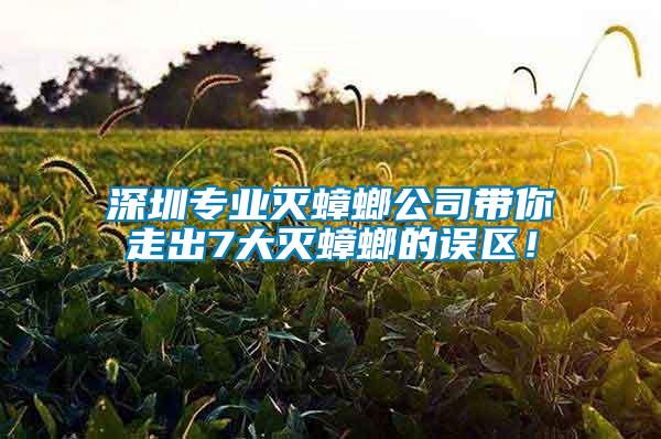 深圳專業(yè)滅蟑螂公司帶你走出7大滅蟑螂的誤區(qū)！