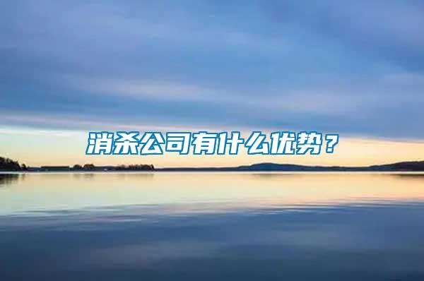 消殺公司有什么優(yōu)勢？