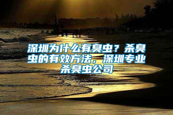 深圳為什么有臭蟲(chóng)？殺臭蟲(chóng)的有效方法，深圳專(zhuān)業(yè)殺臭蟲(chóng)公司