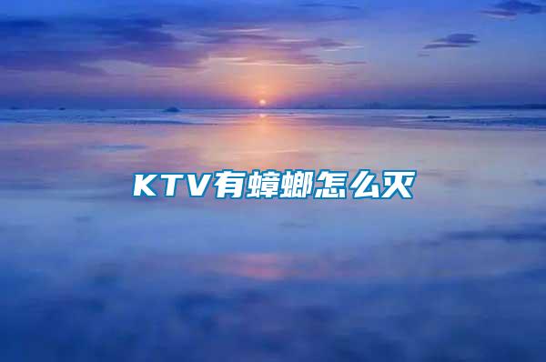 KTV有蟑螂怎么滅