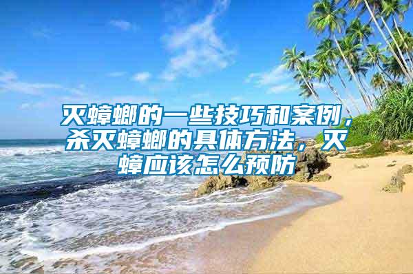 滅蟑螂的一些技巧和案例，殺滅蟑螂的具體方法，滅蟑應(yīng)該怎么預(yù)防