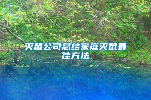 滅鼠公司總結(jié)家庭滅鼠最佳方法