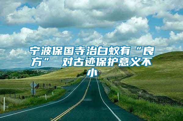 寧波保國(guó)寺治白蟻有“良方” 對(duì)古跡保護(hù)意義不小