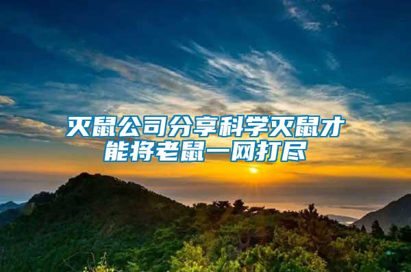 滅鼠公司分享科學滅鼠才能將老鼠一網(wǎng)打盡