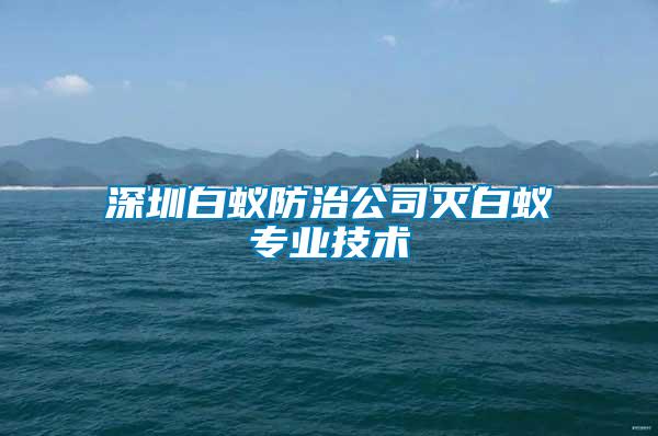 深圳白蟻防治公司滅白蟻專業(yè)技術(shù)