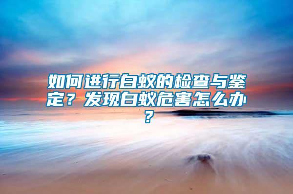 如何進(jìn)行白蟻的檢查與鑒定？發(fā)現(xiàn)白蟻危害怎么辦？