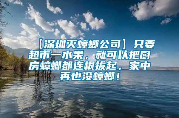 【深圳滅蟑螂公司】只要超市一水果，就可以把廚房蟑螂都連根拔起，家中再也沒(méi)蟑螂！