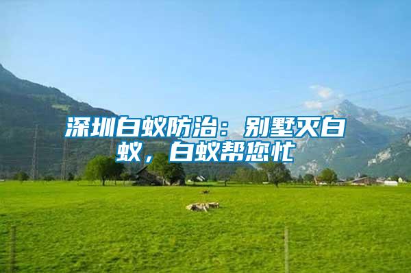 深圳白蟻防治：別墅滅白蟻，白蟻幫您忙