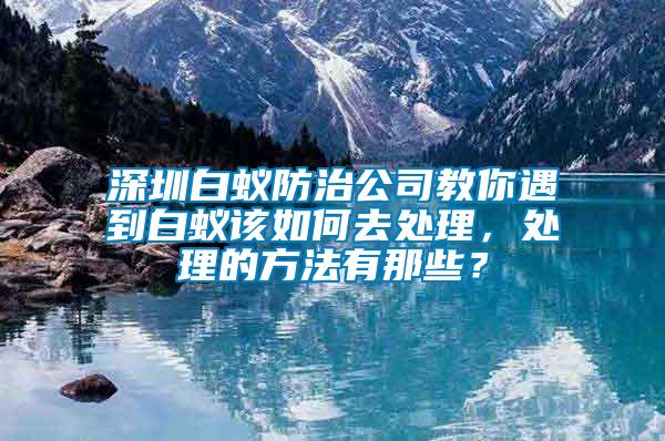 深圳白蟻防治公司教你遇到白蟻該如何去處理，處理的方法有那些？