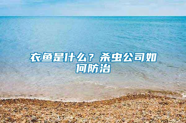 衣魚是什么？殺蟲公司如何防治