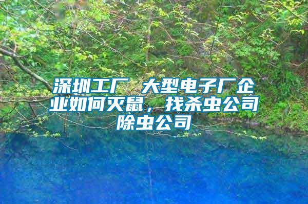 深圳工廠 大型電子廠企業(yè)如何滅鼠，找殺蟲公司除蟲公司