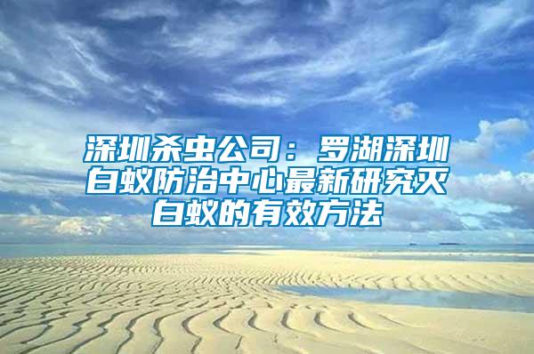 深圳殺蟲公司：羅湖深圳白蟻防治中心最新研究滅白蟻的有效方法