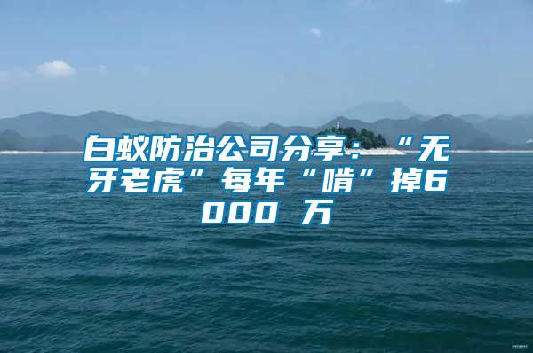 白蟻防治公司分享：“無(wú)牙老虎”每年“啃”掉6000 萬(wàn)