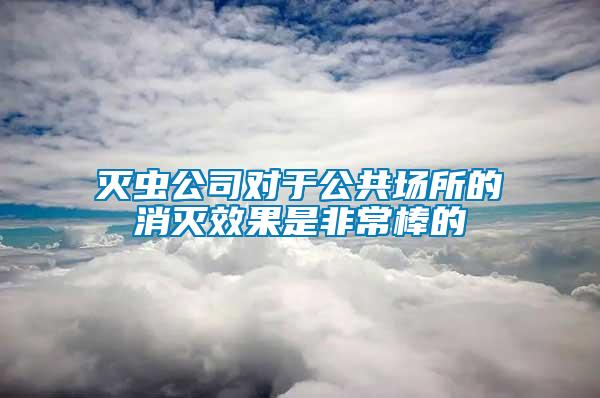 滅蟲公司對于公共場所的消滅效果是非常棒的