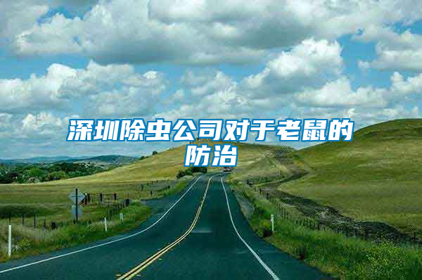 深圳除蟲公司對于老鼠的防治