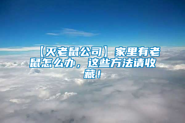 【滅老鼠公司】家里有老鼠怎么辦，這些方法請(qǐng)收藏！