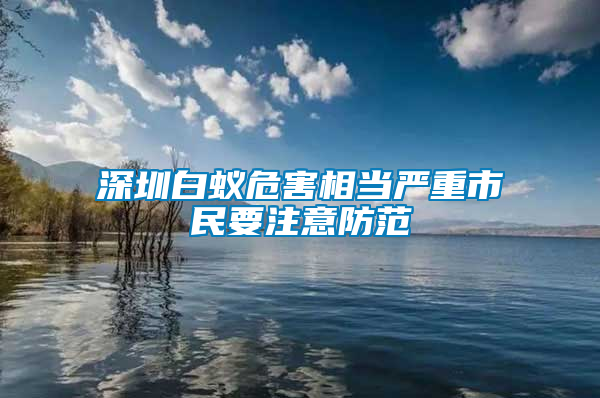 深圳白蟻危害相當(dāng)嚴(yán)重市民要注意防范