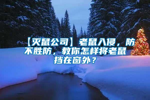 【滅鼠公司】老鼠入侵，防不勝防，教你怎樣將老鼠擋在窗外？