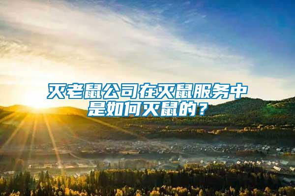 滅老鼠公司在滅鼠服務(wù)中是如何滅鼠的？