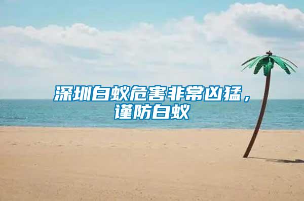 深圳白蟻危害非常兇猛，謹(jǐn)防白蟻