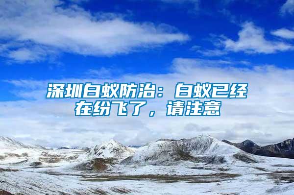 深圳白蟻防治：白蟻已經(jīng)在紛飛了，請(qǐng)注意