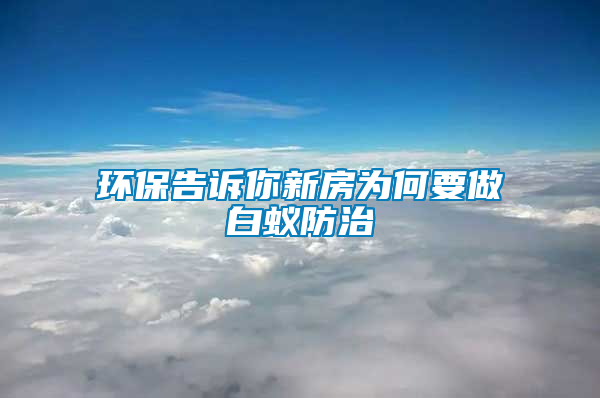 環(huán)保告訴你新房為何要做白蟻防治