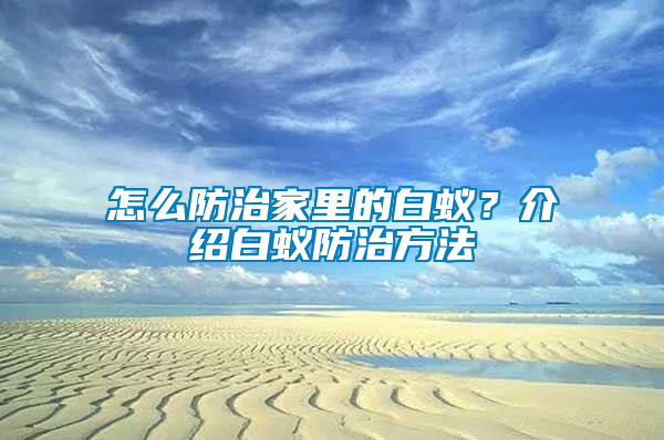 怎么防治家里的白蟻？介紹白蟻防治方法