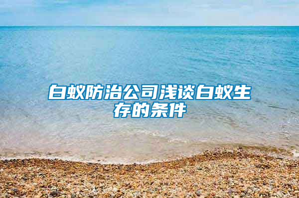 白蟻防治公司淺談白蟻生存的條件