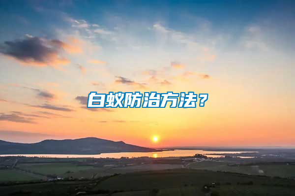 白蟻防治方法？